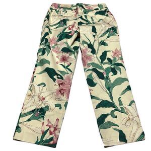 Ann Taylor Factory Curvy Cropped Pants Floral Women's Size 6 NWT